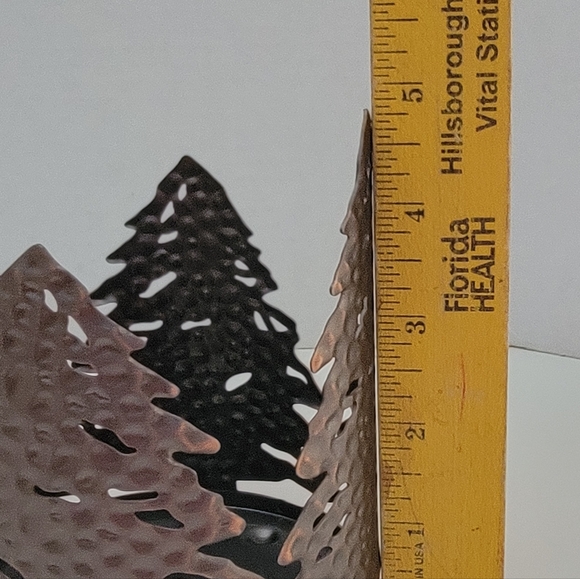 Bath &Body Works Bronze Metal Cutout Design Candle Holder Evergreens Pre-owned - Picture 10 of 10